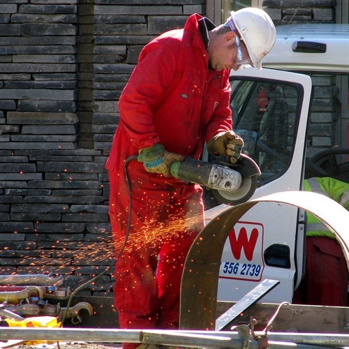 man wearing protective equipment for DIY safety