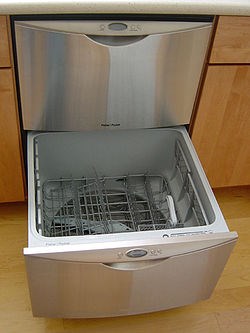 slimline dishwasher saving space in the kitchen