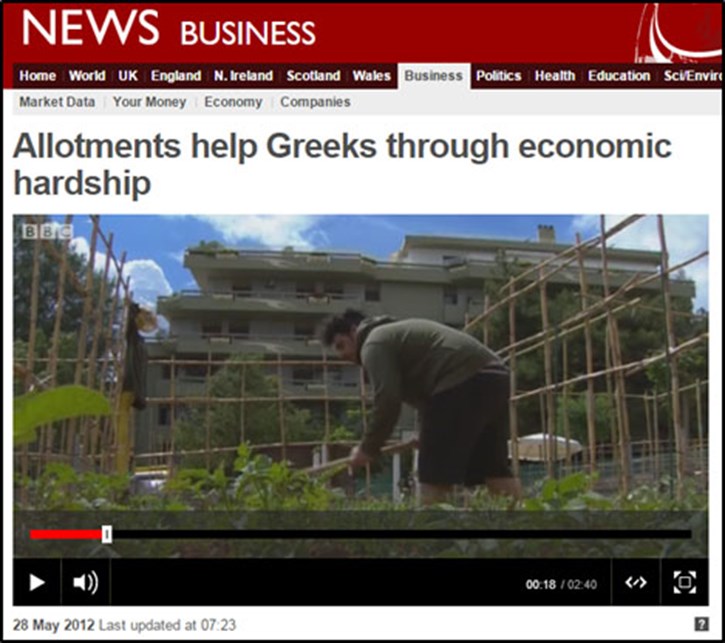 BBC article about Greek allotments