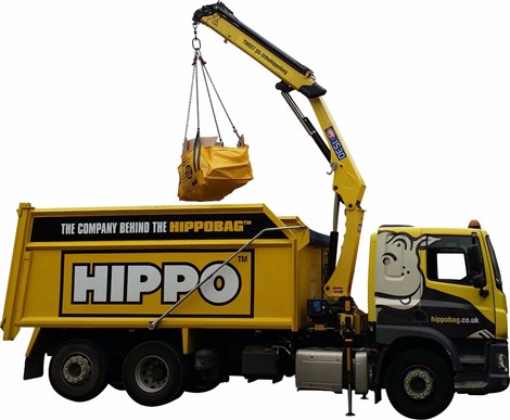 hippo waste crane truck