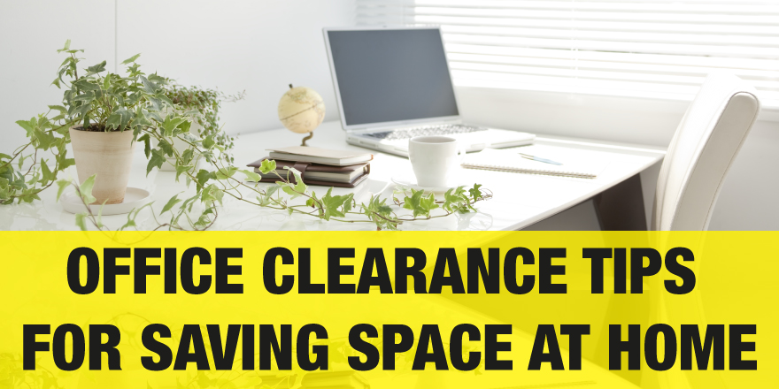 Office clearance tips for saving space at home from HIPPO