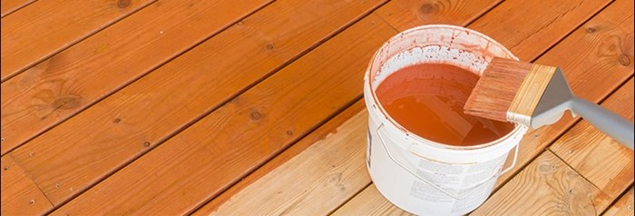 staining decking after laying