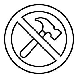No hammers outline illustration