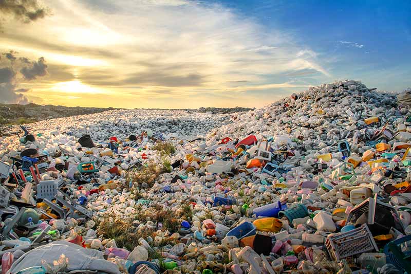A plastic waste dumping site in the Maldives