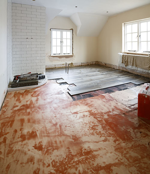 A DIY home project showing a bathroom being refurbished 