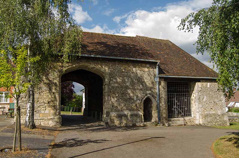 Hyde Abbey gate in Winchester