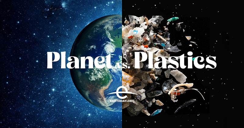 Earth Day 2024 Planet vs Plastics banner