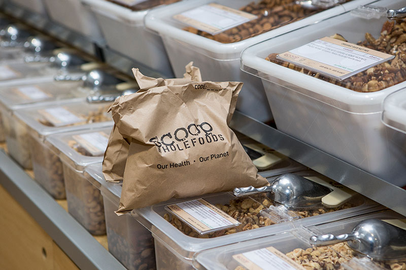 Scoop Wholefoods plastic-free packaging instore