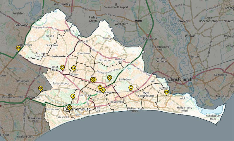 FixMyStreet Bournemouth reported fly-tipping incidents